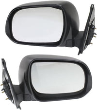 Front Mirror Manual Folding Non-Heated Textured Plastic Left Driver & Right Passenger Side Direct Replacement Compatible With 2012-2015 Toyota Tacoma TO1321281 TO1320281