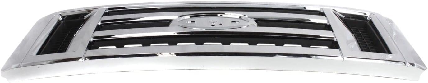 Front Grille Chrome Shell & Insert Direct Replacement Compatible With 2008-2021 Ford E-Series FO1200507 9C2Z8200AA