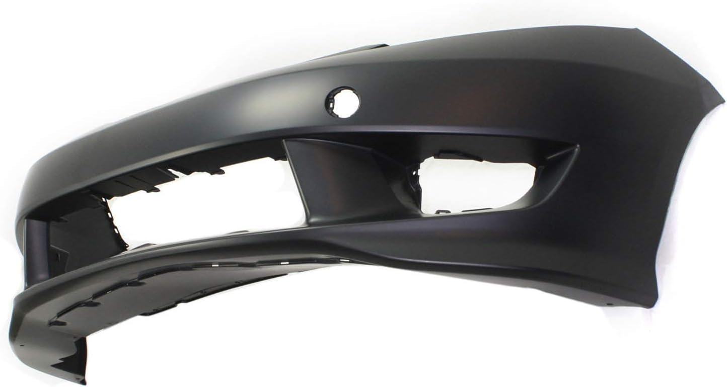 Front Bumper Cover Primed Plastic + Lower Grille Textured Direct Replacement Compatible With 2009-2011 Honda Fit