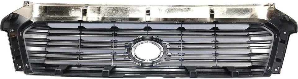 Front Grille Painted Silver Shell & Gray Insert With Chrome Molding Direct Replacement Compatible With 2014-2017 Toyota Tundra TO1200374 531000C310