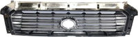 Front Grille Painted Silver Shell & Gray Insert With Chrome Molding Direct Replacement Compatible With 2014-2017 Toyota Tundra TO1200374 531000C310