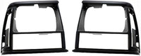 Front Header Panel + Grille + Headlight Door Bezel Primed Left Driver & Right Passenger Side Direct Replacement Compatible With 1991-1996 Jeep Cherokee CH1220107 CH1200177 CH2512124