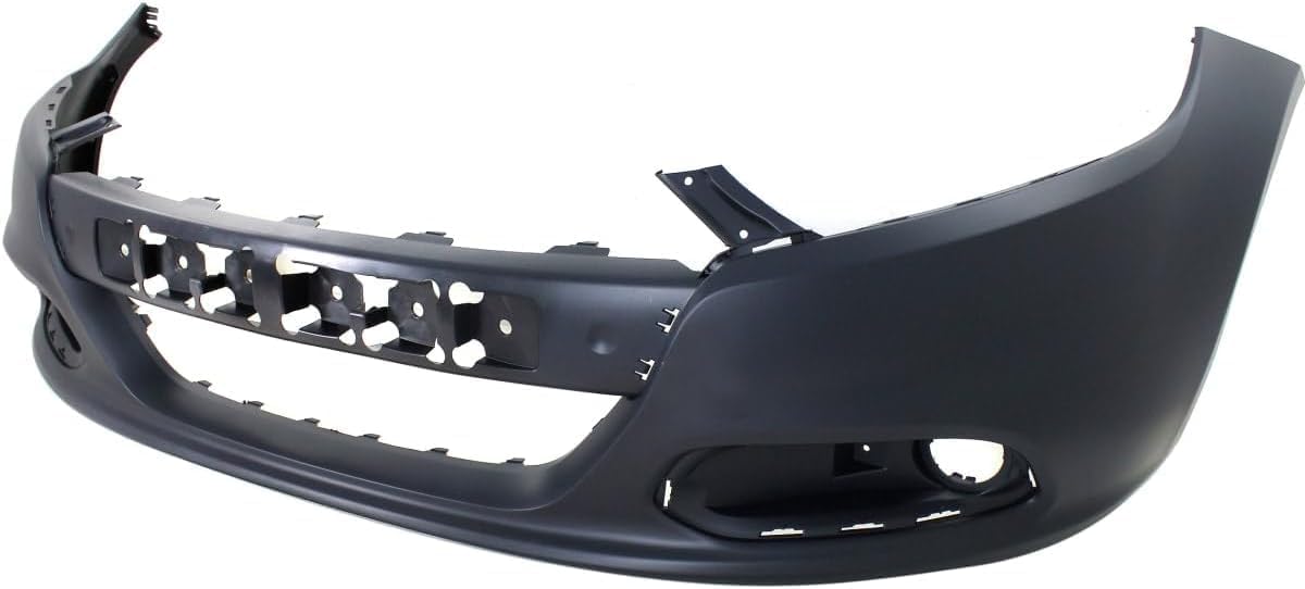 Front Bumper + Upper Cover + Molding Primed + Grille Textured Direct Replacement Compatible With 2013-2016 Dodge Dart CH1200378 CH1044110 CH1000A09 CH1014106 1TS71TZZAF 1WC26TZZAC