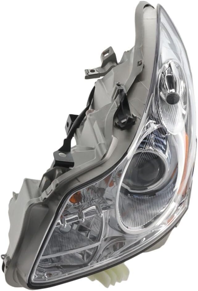 Front Headlight Assembly Left Driver Side Direct Replacement Compatible With 2007-2008 Infiniti G35 IN2502137 26060JK60C