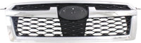 Front Grille Assembly Textured Shell And Insert With Chrome Molding Direct Replacement Compatible With 2013-2014 Subaru Legacy SU1200157 91121AJ13A