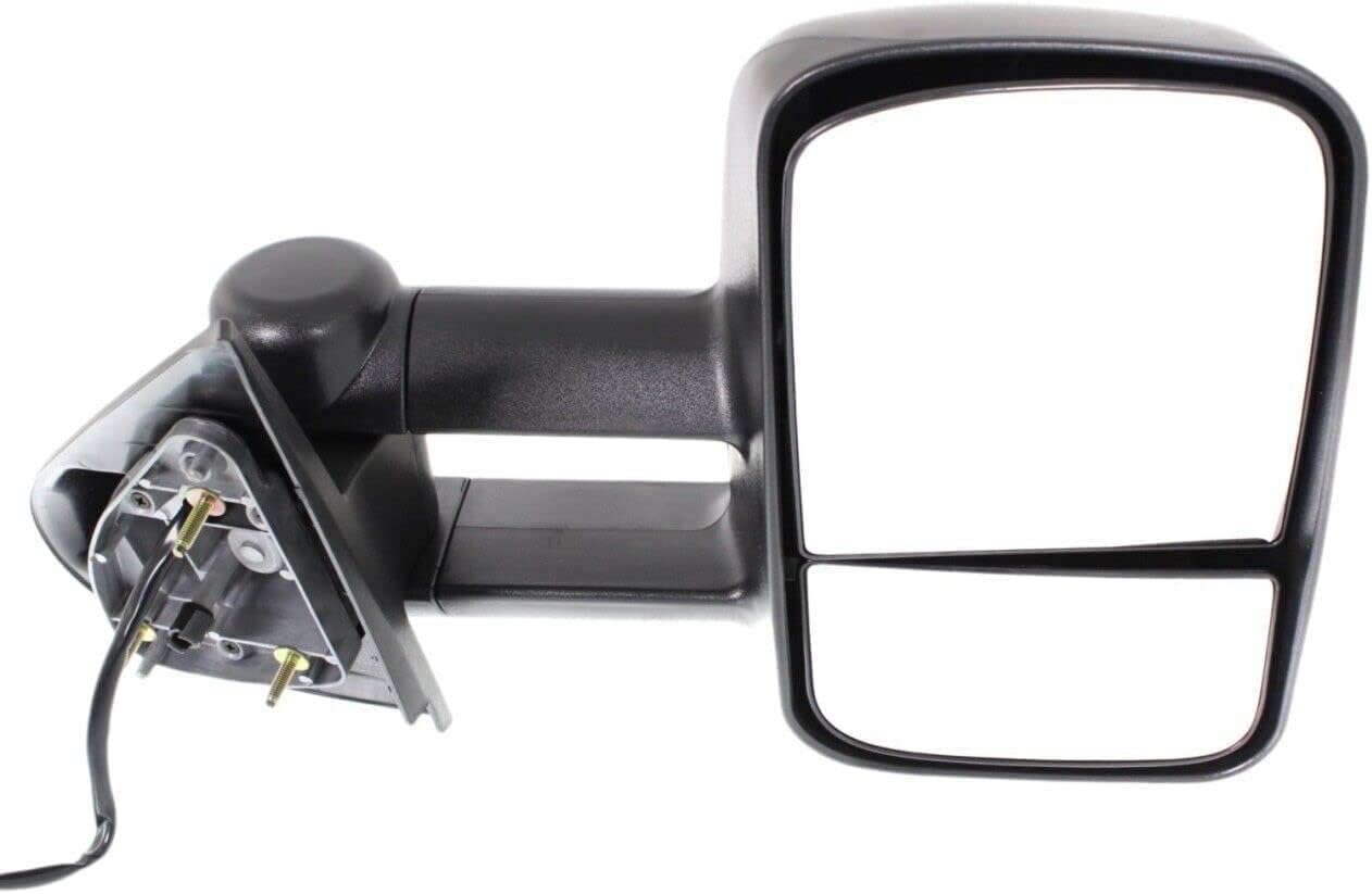 Set Of 2 Front Power Towing Mirror Manual Folding Textured Right & Left Side Direct Replacement Compatible With Chevrolet Silverado/GMC Sierra 1500 2500 HD 3500 HD 2007-13 GM1322113