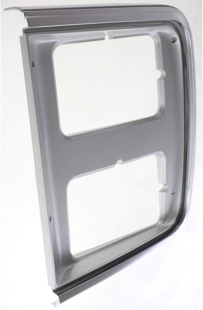 Set Of 2 Front Headlight Door Bezel Chrome Left Driver & Right Passenger Side Direct Replacement Compatible With 1985-1991 Chevrolet & GMC G-Series GM2513124 GM2512124 15596118