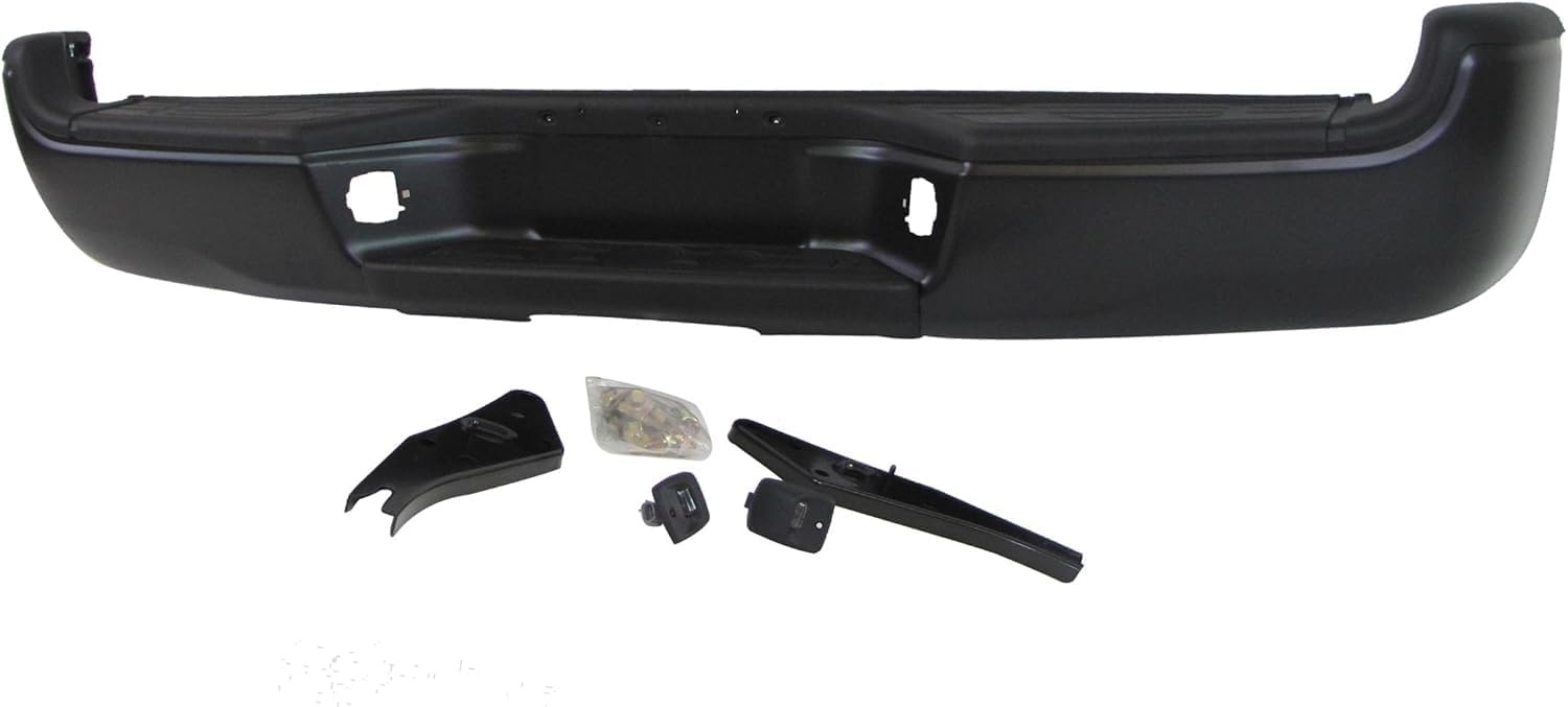 AUTOS PARTS PLUS Rear Bumper Face Bar Primed Steel With Mounting Bracket Direct Replacement Compatible With 2005-2015 Toyota Tacoma TO1103114 5215104051-PFM