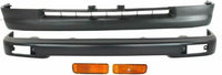Front Bumper Primed Steel + Lower Valance Panel Textured + Signal Lights Left Driver & Right Passenger Side Direct Replacement Compatible With 1995-1997 Toyota Tacoma TO1002153