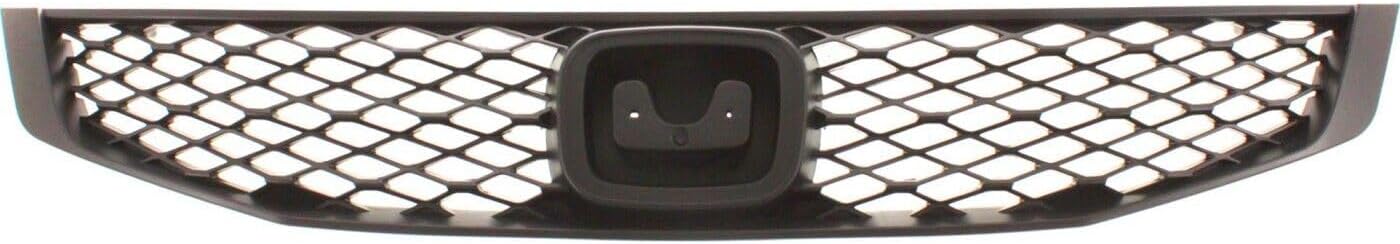 Front Bumper Cover Primed + Upper Grille Textured Shell & Insert Direct Replacement Compatible With 2009-2011 Honda Civic HO1000262 HO1200199 04711SVAA80ZZ 71121SVAA50