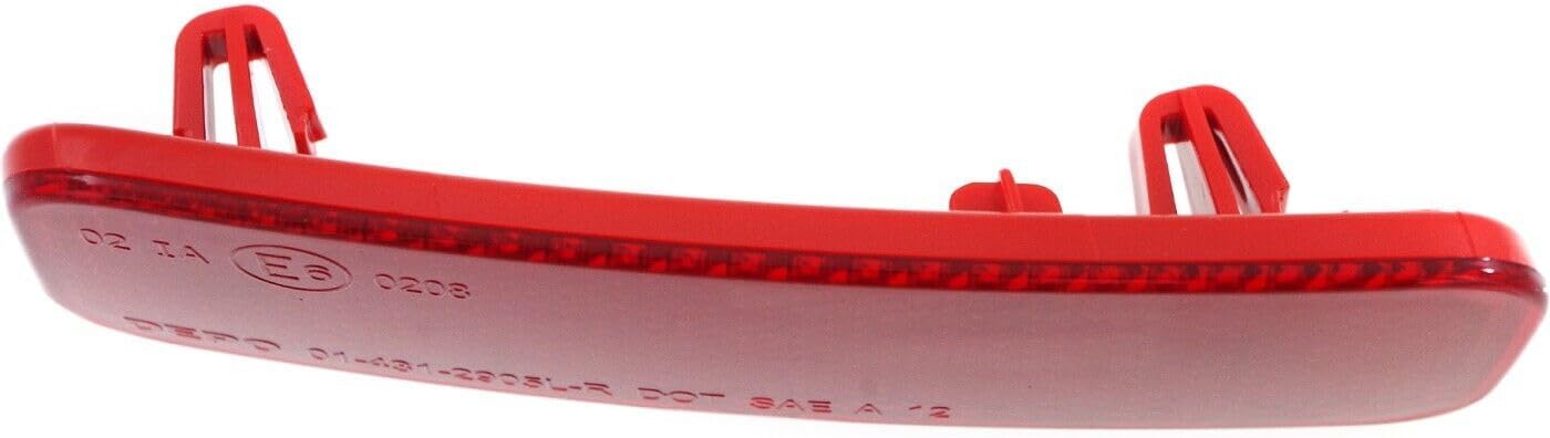 Rear Bumper Face Bar Reflector Light Left Driver Side Direct Replacement Compatible With 2014-2022 Ford Transit Connect FO1184106 BK2Z13A565A