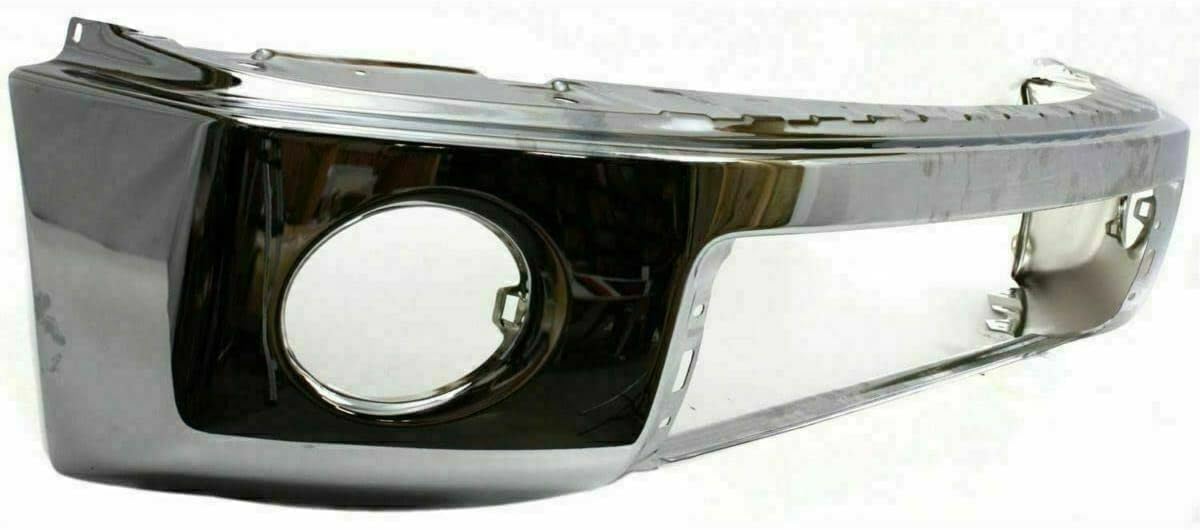 AUTOS PARTS PLUS Front Bumper Chrome Steel + Upper Cover Primed Direct Replacement Compatible With 2007-2013 Toyota Tundra TO1002182 TO1014100 521290C901 521110C021