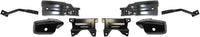 Front Bumper + Grille + Hood Molding + End Caps Chrome + Lower Valance Textured + Brackets Left & Right Side Direct Replacement Compatible with 2007-2010 Chevy Silverado 2500HD 3500HD