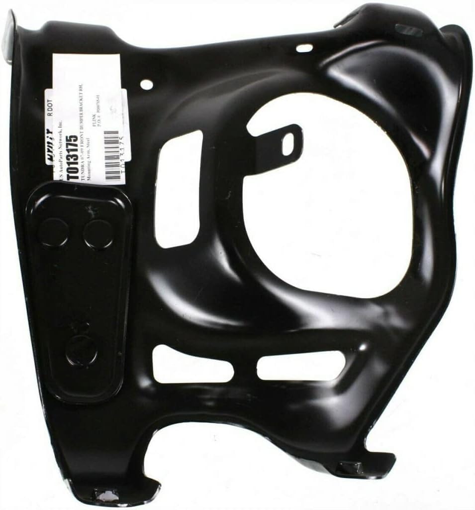 Front Bumper Mounting Arm Bracket Steel Right Passenger Side Direct Replacement Compatible with 2007-2013 Toyota Tundra TO1067166 521410C040