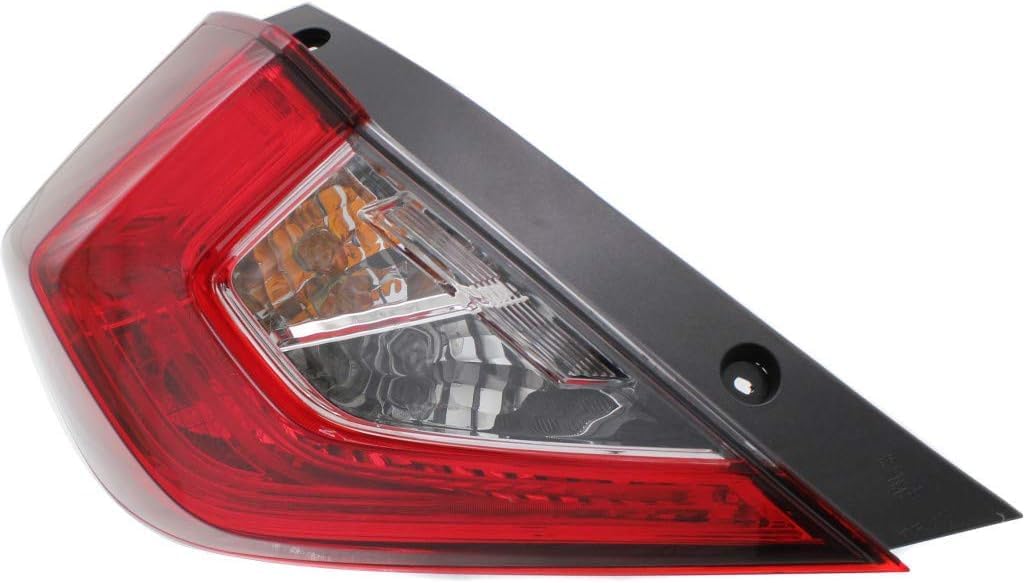 Set Of 2 Tail Light Outer Assembly Right Passenger & Left Driver Side Direct Replacement Compatible With 2016-2021 Honda Civic HO2805110 HO2804110 33500TBAA01 33550TBAA01