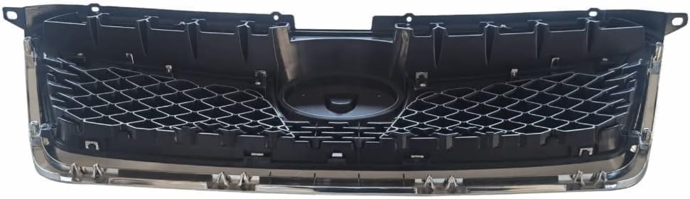 Front Bumper Cover Primed + Grille with Chrome Trims + Fog Lamps Left Driver and Right Passenger Side Direct Replacement Compatible with 2013-2015 Subaru XV Crosstrek