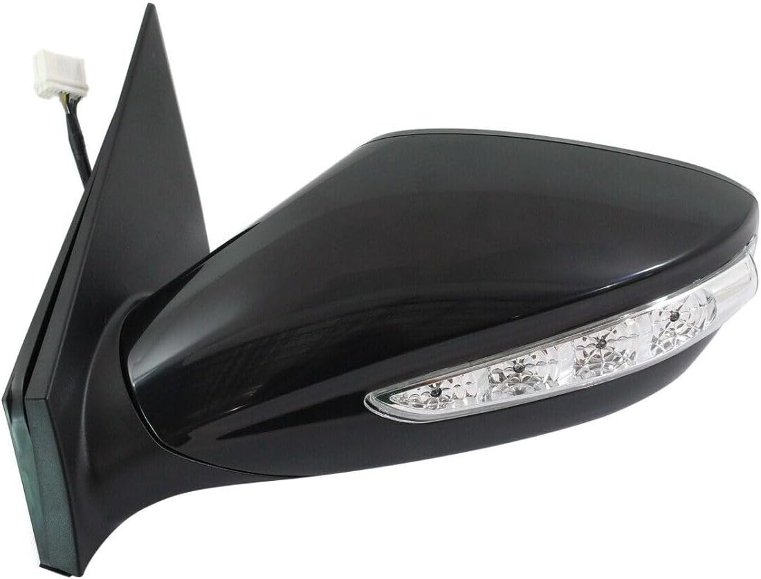 Set Of 2 Power Mirror Manual Folding Heated Primed Left Driver & Right Passenger Side Direct Replacement Compatible With 2011-2014 Hyundai Sonata HY1321168 HY1320168 876203Q110