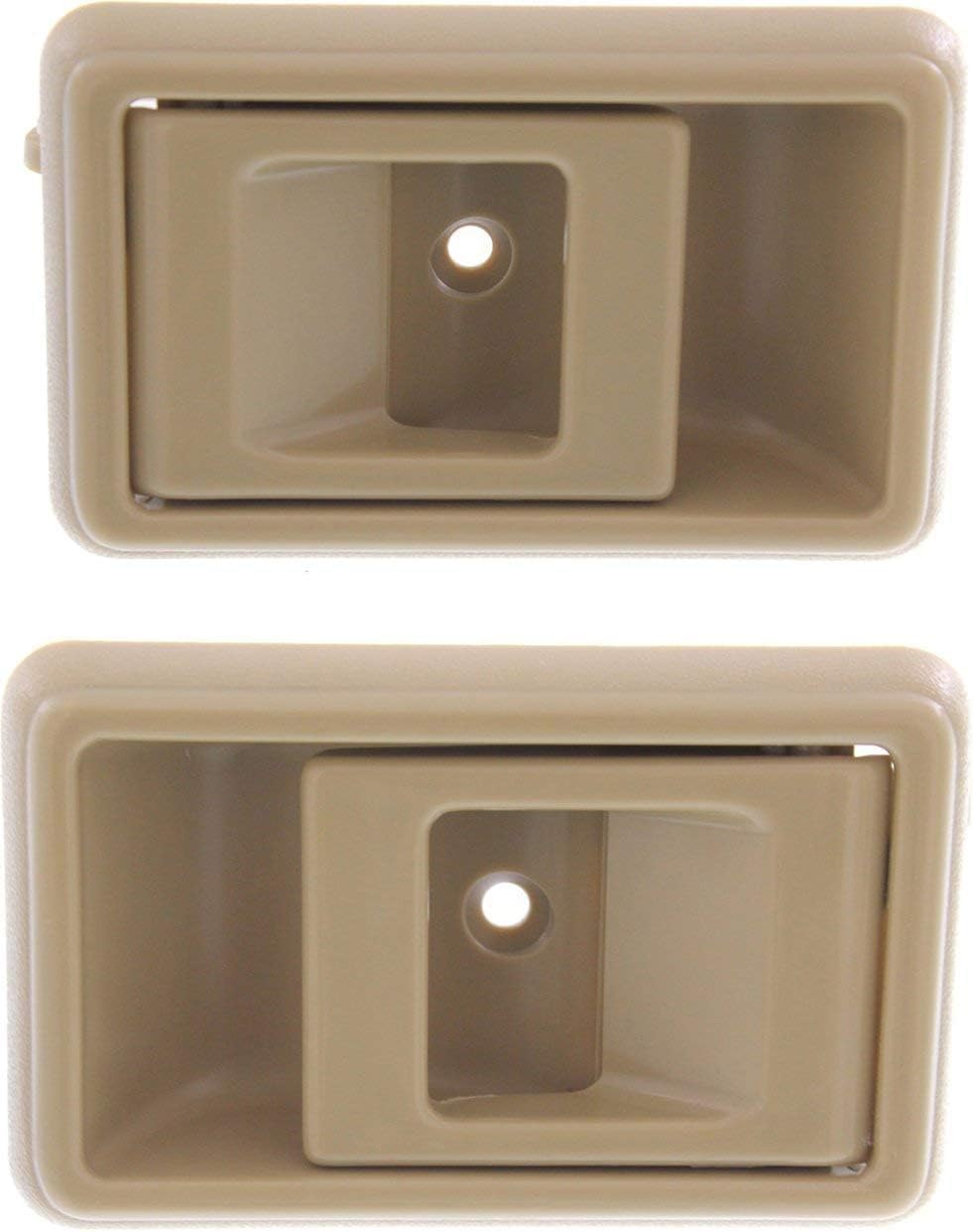 Set of 2 Front=Rear Inside Door Handle Left Driver & Right Passenger Side Direct Replacement Compatible with 1987-1991 Toyota Camry / 1996-2002 4Runner / 2001-2004 Tacoma TO1352129