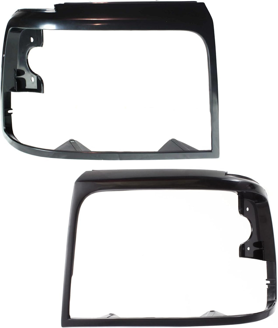 Set Of 2 Front Head Light Door Bezel Primed Left Driver & Right Passenger Side Direct Replacement Compatible With 1992-1997 Ford F-Series ‎FO2513135 FO2512131 F3TZ13064AAA