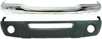 AUTOS PARTS PLUS Front Bumper Chrome Steel + Lower Valance Textured Direct Replacement Compatible With 2001-2003 Ford Ranger FO1002368 FO1095191 1L5Z17757CA 1L5Z17626DAA