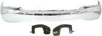 AUTOS PARTS PLUS Front Bumper Chrome Steel With Brackets + Upper Cover Primed + Valance Textured Direct Replacement Compatible With 1999-2002 GMC Sierra/ 2000-2006 Yukon 1500 2500 GM1051104
