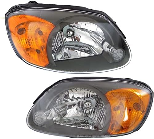 Set Of 2 Front Headlight Assembly Right Passenger & Left Driver Side Direct Replacement Compatible With 2003-2006 Hyundai Accent HY2503128 HY2502128 9210225550 9210125550