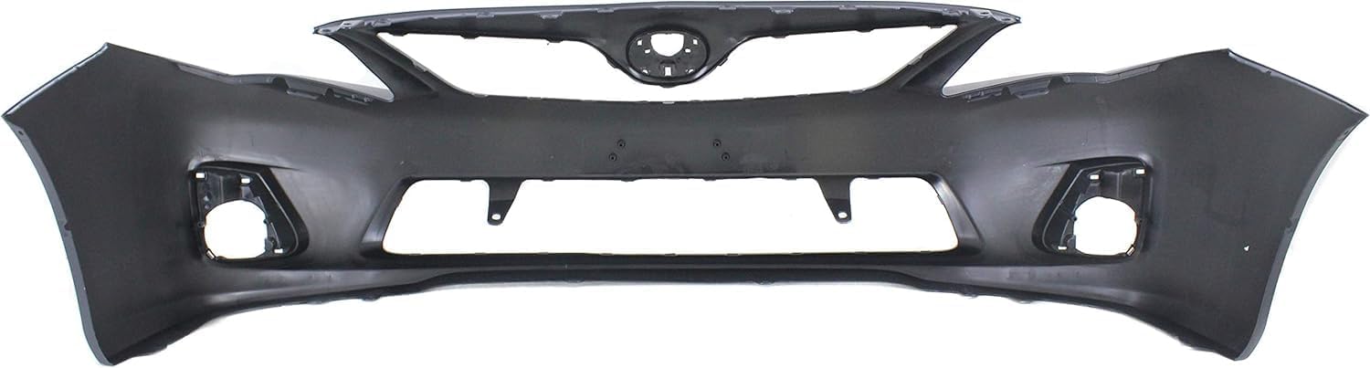 AUTOS PARTS PLUS Front Bumper Cover Primed + Upper Grille Painted Black Shell And Insert + Lower Textured Direct Replacement Compatible With 2011-2013 Toyota Corolla TO1000372 TO1036125 TO1200340