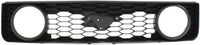 Front Bumper Cover Primed + Upper Grille Black Shell With Honeycomb Insert + Lower Textured Gray Direct Replacement Compatible With 2005-2009 Ford Mustang FO1000575 FO1200422