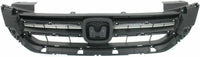 Front Bumper Upper & Lower Grille Textured + Molding + Set of 4 Trim Chrome Left Driver & Right Passenger Side Direct Replacement Compatible With 2013-2015 Honda Accord HO1036114