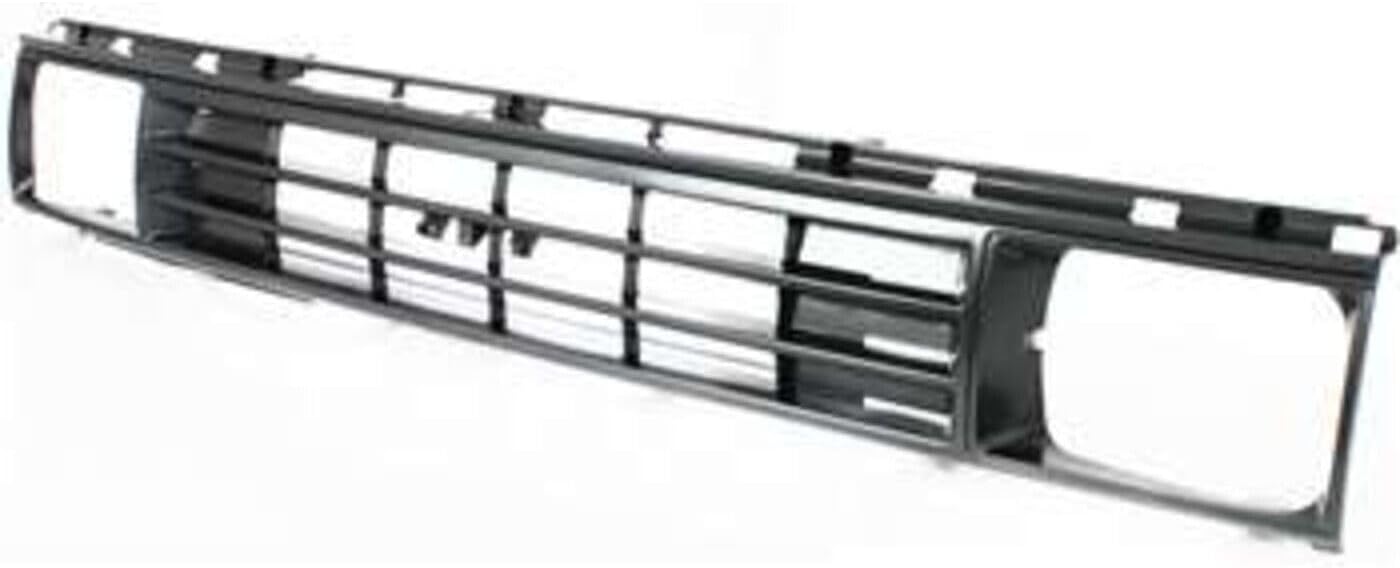 Front Grille Painted Silver Shell with Black Insert Direct Replacement Compatible With 1987-1988 Toyota Pickup TO1200108 5310089118