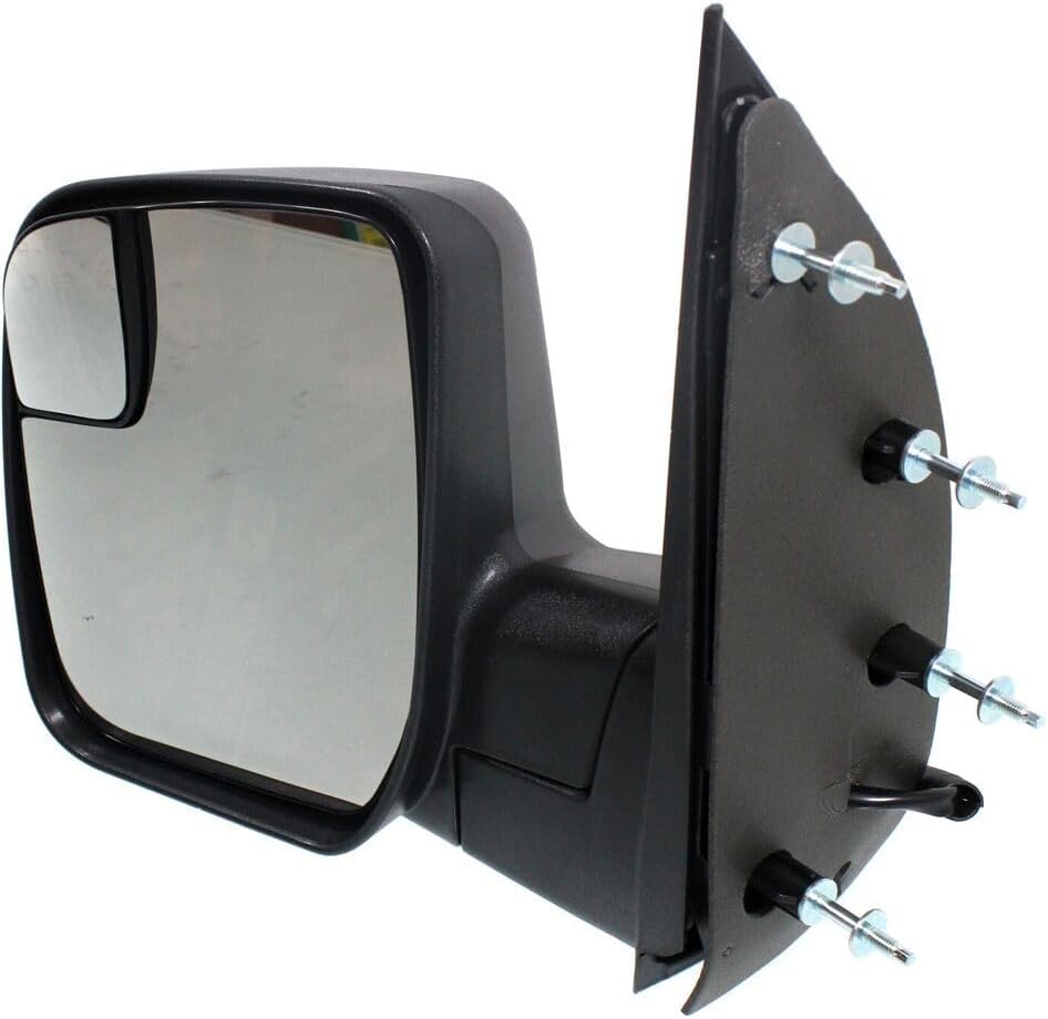Front Power Mirror Manual Folding Non-Heated Textured Left Driver Side Direct Replacement Compatible With 2010-2014 Ford F-Series FO1320396 AC2Z17683AA