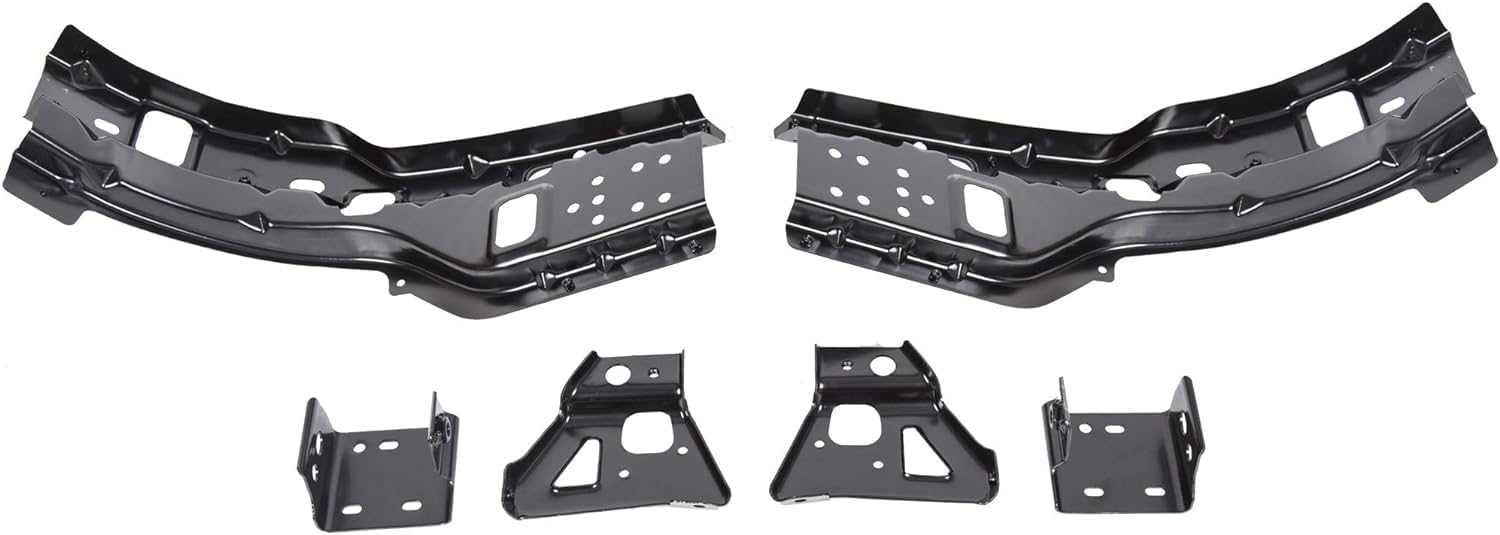 Front Bumper + Upper Cover Chrome + Lower Valance + Extension Textured + Set Of 6 Bracket Left & Right Side Direct Replacement Compatible With Chevy Silverado 2500HD 3500HD 2011-2014