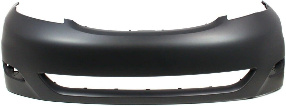 Front Bumper Cover Primed + Upper Grille Insert + Molding Black + Head Lights Left Driver & Right Passenger Side Direct Replacement Compatible with 2006-2010 Toyota Sienna