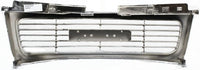Front Grille Chrome Shell & Painted Silver Gray Insert Direct Replacement Compatible With 1998-2001 GMC Jimmy / 1998-2004 Sonoma GM1200422 19130793