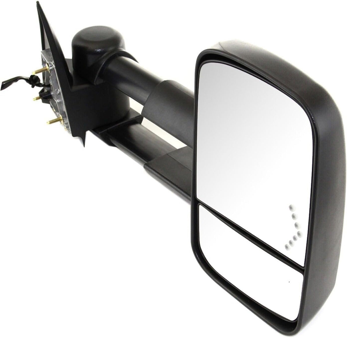 Set Of 2 Front Power Towing Mirror Manual Folding Heated Textured Left Driver & Right Passenger Side Direct Replacement Compatible With 2003-2006 Chevrolet Silverado/GMC Sierra