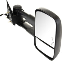 Set Of 2 Front Power Towing Mirror Manual Folding Heated Textured Left Driver & Right Passenger Side Direct Replacement Compatible With 2003-2006 Chevrolet Silverado/GMC Sierra