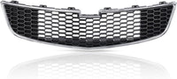 Front Bumper Grille Chrome Shell/Painted Black Insert Direct Replacement Compatible With 2011-2014 Chevrolet Cruze GM1200624 95225615