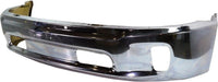 Front Lower Bumper Chrome Steel With Fog Light Holes Direct Replacement Compatible With 2013-2018 Ram 1500 CH1002396 68160853AB
