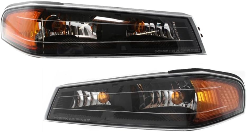 AUTOS PARTS PLUS Front Head Light + Corner Lamp Left Drive & Right Passenger Side Direct Replacement Compatible With 2004-2012 Chevrolet Colorado/GMC Canyon GM2520189 GM2521189 GM2502234 GM2503234