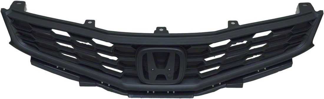 Front Grille Dark Gray Shell and Insert Textured Direct Replacement Compatible With 2012-2014 Honda Fit HO1200219 71121TK6A11