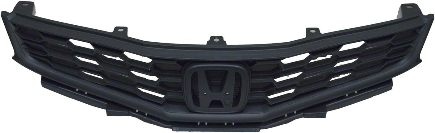Front Grille Dark Gray Shell and Insert Textured Direct Replacement Compatible With 2012-2014 Honda Fit HO1200219 71121TK6A11