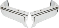 Set Of 2 Rear Bumper Face Bar End Cap Chrome Steel Left Driver & Right Passenger Side Direct Replacement Compatible With 2009-2014 Ford F-150 FO1102372 FO1102373 9L3Z17906B
