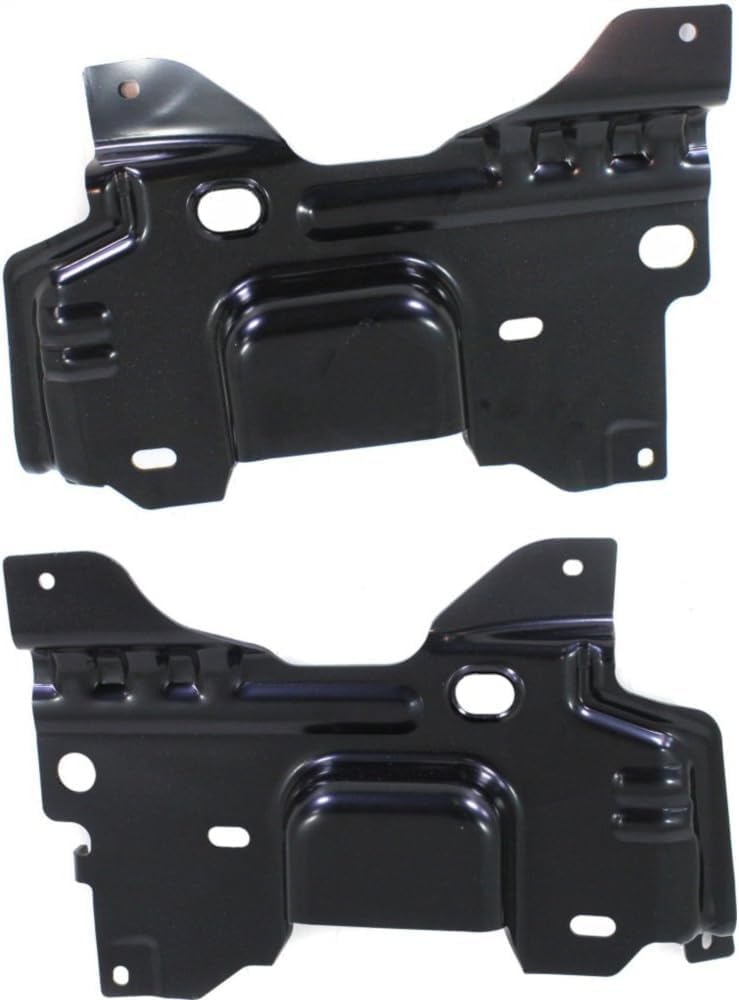 Set Of 2 Front Bumper Bracket Steel Left Driver & Right Passenger Side Direct Replacement Compatible With 2009-2014 Ford F-Series FO1066180 FO1067180 9L3Z17B984A 9L3Z17B985A