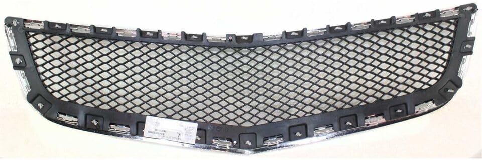 Front Bumper Grille Chrome Shell With Painted Black Insert Direct Replacement Compatible With 2009-2012 Chevrolet Traverse GM1036120 20756061