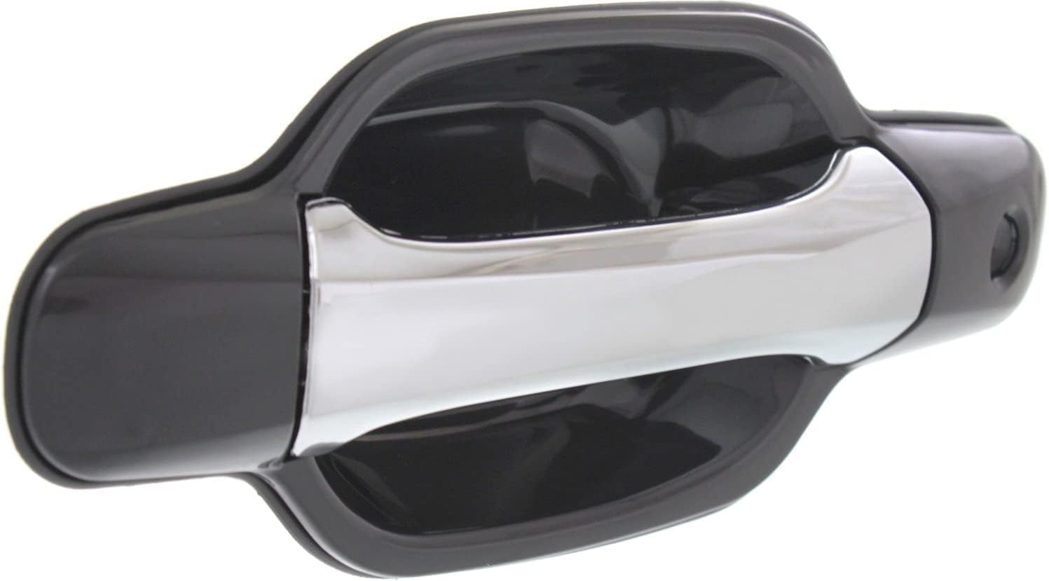 Set of 2 Front Exterior Door Handle Chrome with Smooth Black Right Passenger & Left Driver Side Direct Replacement Compatible with 2004-2012 GMC Canyon/Chevrolet Colorado 8972985350