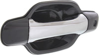 Set of 2 Front Exterior Door Handle Chrome with Smooth Black Right Passenger & Left Driver Side Direct Replacement Compatible with 2004-2012 GMC Canyon/Chevrolet Colorado 8972985350