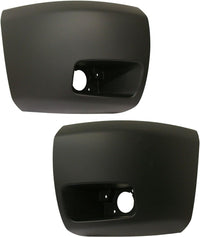 Front Bumper Impact Bar Steel + Lower Valance Air Deflector Textured + Headlight + End Caps Left & Right Side Direct Replacement Compatible With 2007-2013 Chevrolet Silverado 1500