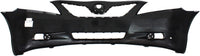 Front Bumper Cover Primed + Upper Grille Black Shell & Insert + Lower Textured Direct Replacement Compatible With 2007-2009 Toyota Camry TO1036103 TO1000329 TO1200288 5311206010