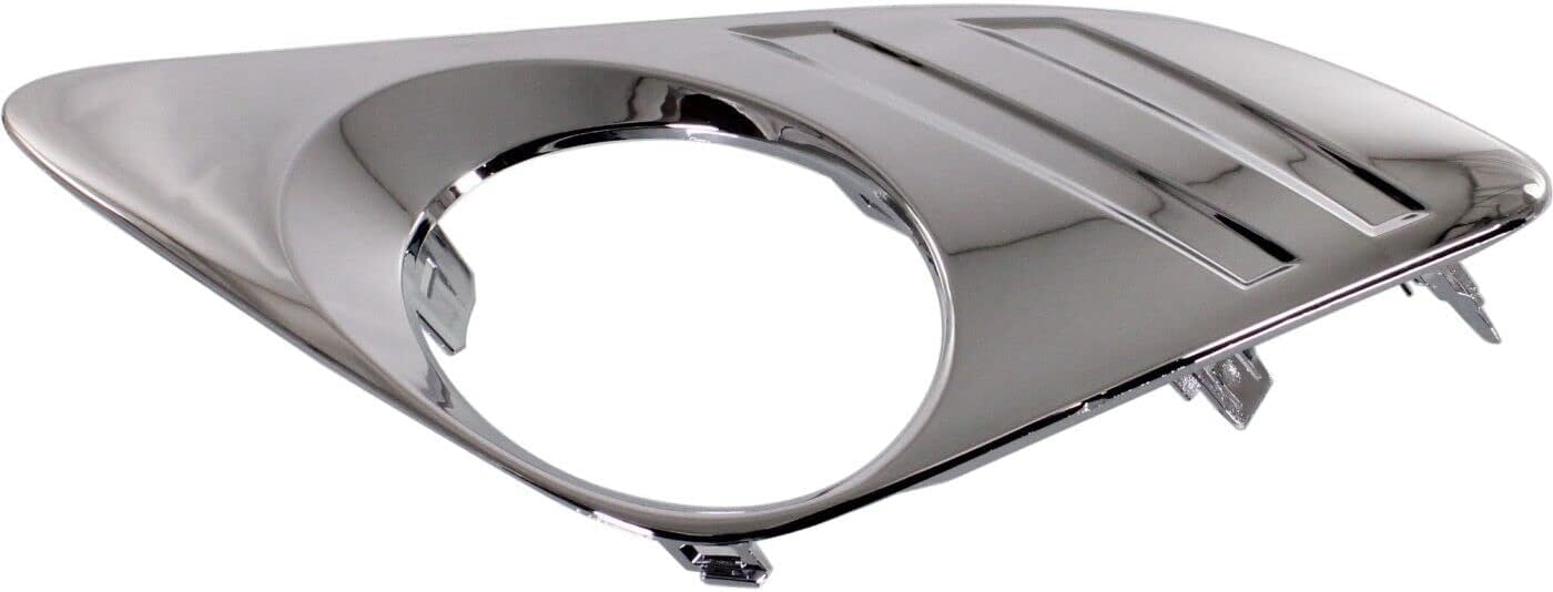 Front Fog Light Trim Molding Chrome Left Driver Side Direct Replacement Compatible With 2012-2014 Toyota Camry TO1038148 5212806310