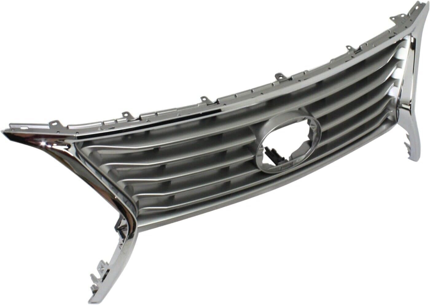 Front Grille Silver Shell & Insert Direct Replacement Compatible With 2013-2015 Lexus RX350 LX1200144 531010E140